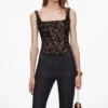 Black Lace Corset Top