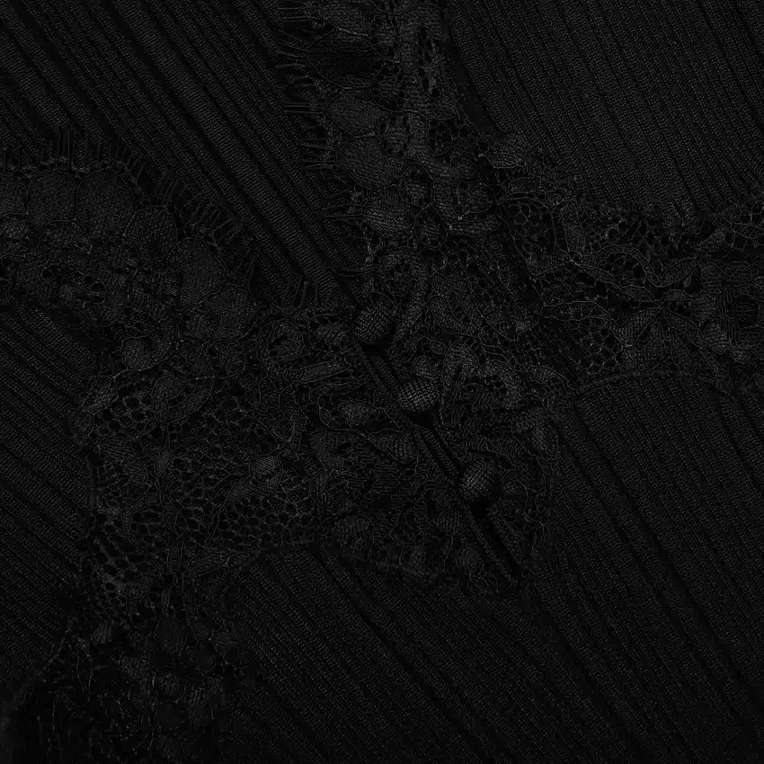 Black Lace Knit Top Black Lace Knit Top