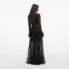 Black Lace Ruffle Maxi Dress Black Lace Ruffle Maxi Dress