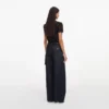 Black Lace Tie Neck Top Black Lace Tie Neck Top