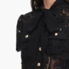 Black Lace Tie Neck Top Black Lace Tie Neck Top