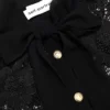 Black Lace Tie Neck Top Black Lace Tie Neck Top
