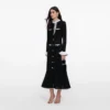 Black Lace Trim Knit Midi Dress Black Lace Trim Knit Midi Dress