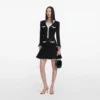 Black Lace Trim Knit Mini Dress Black Lace Trim Knit Mini Dress