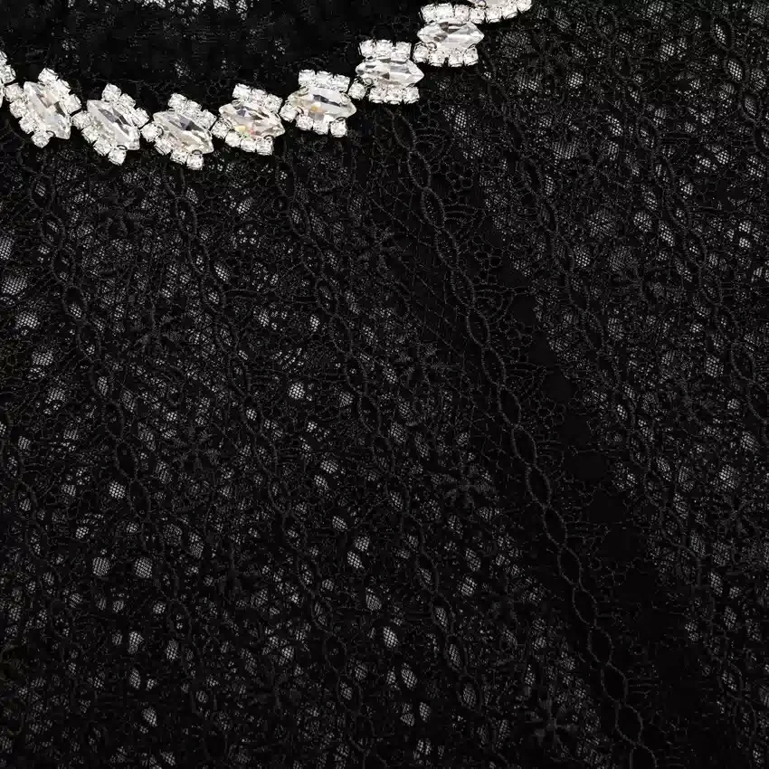 Black Organza Lace Top Black Organza Lace Top