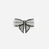 Black Pearl Satin Bow Hairclip Black Pearl Satin Bow Hairclip