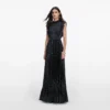 Black Polka Dot Frill Maxi Dress Black Polka Dot Frill Maxi Dress