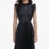 Black Polka Dot Frill Maxi Dress Black Polka Dot Frill Maxi Dress