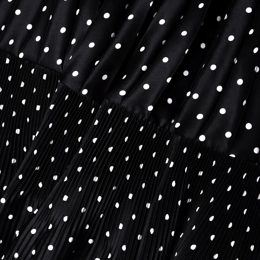 Black Polka Dot Frill Maxi Dress Black Polka Dot Frill Maxi Dress
