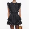 Black Polka Dot Frill Mini Dress Black Polka Dot Frill Mini Dress