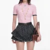 Black Polka Dot Frill Mini Skirt Black Polka Dot Frill Mini Skirt