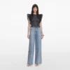 Black Polka Dot Frill Top Black Polka Dot Frill Top