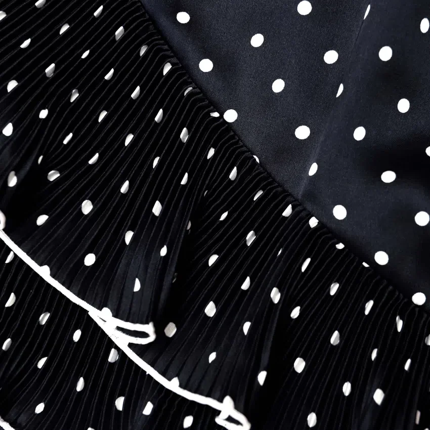 Black Polka Dot Frill Mini Skirt Black Polka Dot Frill Mini Skirt
