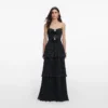 Black Polka Dot Tiered Maxi Dress Black Polka Dot Tiered Maxi Dress