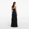 Black Polka Dot Tiered Maxi Dress Black Polka Dot Tiered Maxi Dress