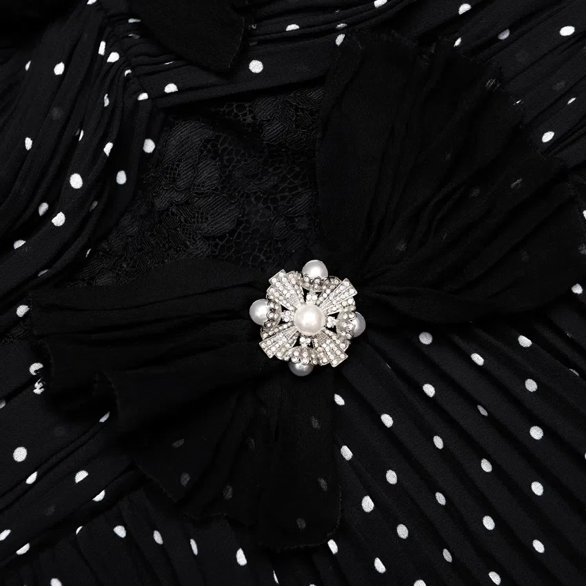 Black Polka Dot Tiered Maxi Dress Black Polka Dot Tiered Maxi Dress
