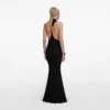 Black Racer Back Viscose Knit Maxi Dress Black Racer Back Viscose Knit Maxi Dress