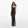 Black Rhinestone Draped Maxi Dress Black Rhinestone Draped Maxi Dress