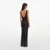 Black Rhinestone Draped Maxi Dress Black Rhinestone Draped Maxi Dress