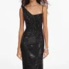 Black Rhinestone Draped Maxi Dress Black Rhinestone Draped Maxi Dress