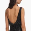 Black Rhinestone Draped Maxi Dress Black Rhinestone Draped Maxi Dress
