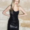 Black Rhinestone Draped Maxi Dress Black Rhinestone Draped Maxi Dress