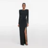 Black Rhinestone Embellished Maxi Dress Black Rhinestone Embellished Maxi Dress