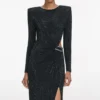 Black Rhinestone Embellished Maxi Dress Black Rhinestone Embellished Maxi Dress