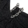 Black Rhinestone Embellished Maxi Dress Black Rhinestone Embellished Maxi Dress