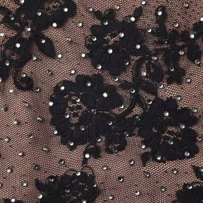 Black Rhinestone Lace Maxi Dress Black Rhinestone Lace Maxi Dress