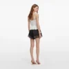Black Satin Lace Shorts