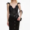 Black Satin Lace Top Black Satin Lace Top