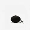 Black Satin Oval Clutch Black Satin Oval Clutch