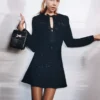 Black Sequin Knit Mini Dress Black Sequin Knit Mini Dress