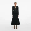 Black Sequin Knit Tailored Midi Dress Black Sequin Knit Tailored Midi Dress