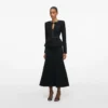 Black Sequin Knit Tailored Midi Dress Black Sequin Knit Tailored Midi Dress