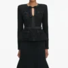 Black Sequin Knit Tailored Midi Dress Black Sequin Knit Tailored Midi Dress