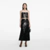 Black Sequin Midi Skirt