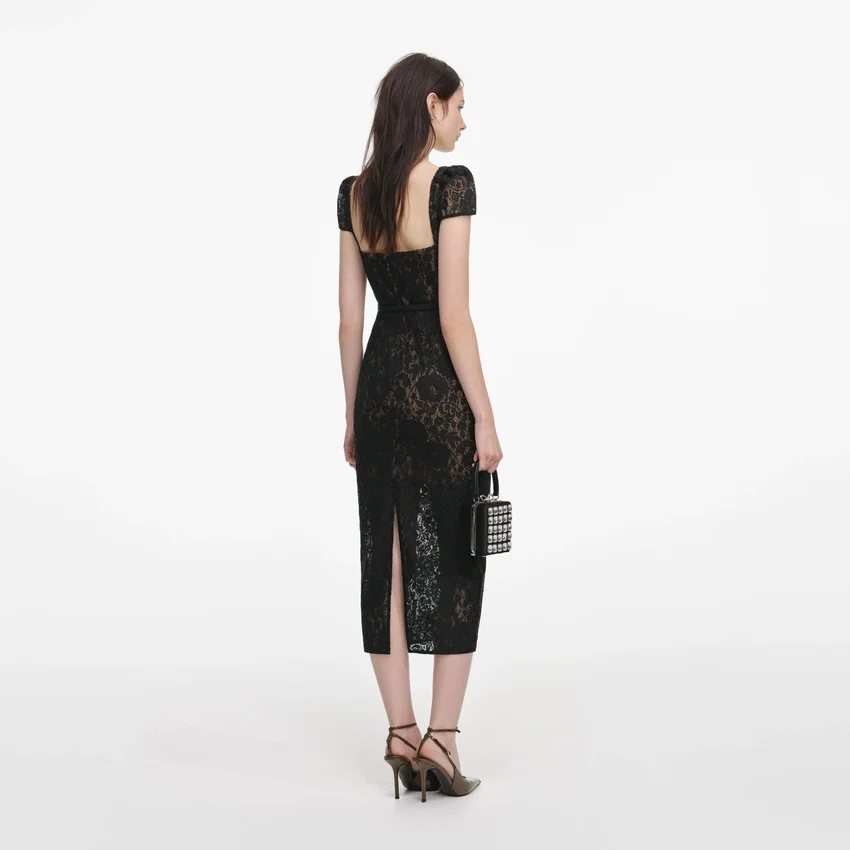Black Sweetheart Lace Midi Dress Black Sweetheart Lace Midi Dress