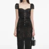 Black Sweetheart Lace Midi Dress Black Sweetheart Lace Midi Dress