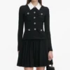 Black Tailored Knit Mini Dress Black Tailored Knit Mini Dress