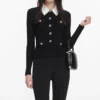 Black Tailored Knit Top Black Tailored Knit Top