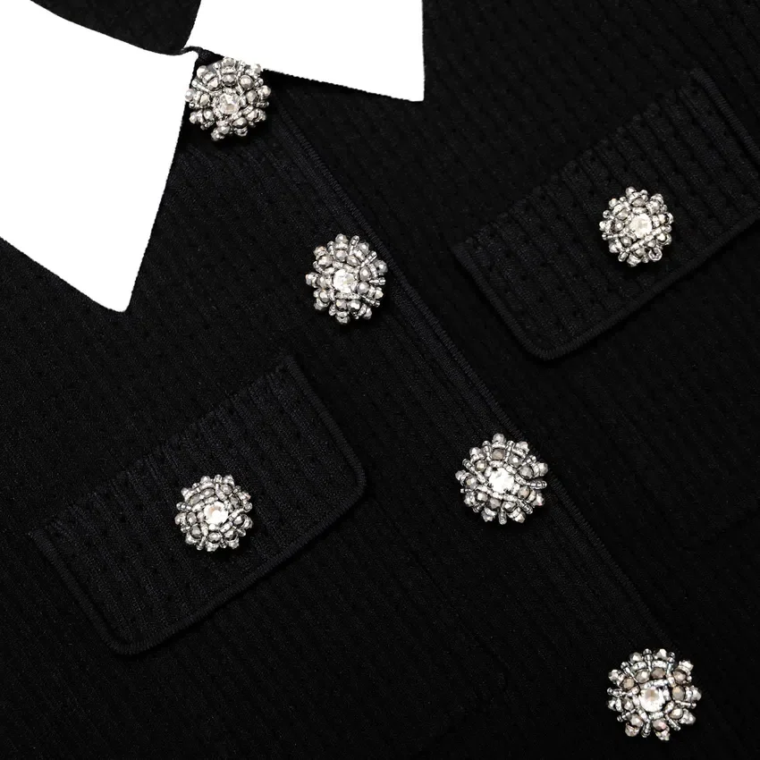 Black Tailored Knit Top Black Tailored Knit Top