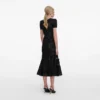 Black Tulle Lace Midi Dress