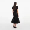 Black Tulle Lace Sequin Midi Dress Black Tulle Lace Sequin Midi Dress