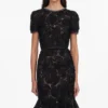 Black Tulle Lace Sequin Midi Dress Black Tulle Lace Sequin Midi Dress