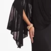 Black Viscose Knit One Shoulder Maxi Dress Black Viscose Knit One Shoulder Maxi Dress