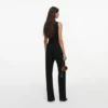Black Wool Crepe Jumpsuit
