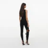 Black Wool Crepe Top Black Wool Crepe Top