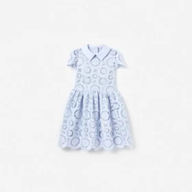 Blue 3D Flower Lace Dress